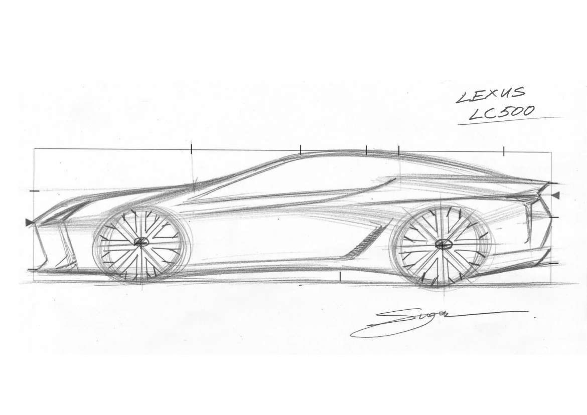Lexus lc500 чертеж