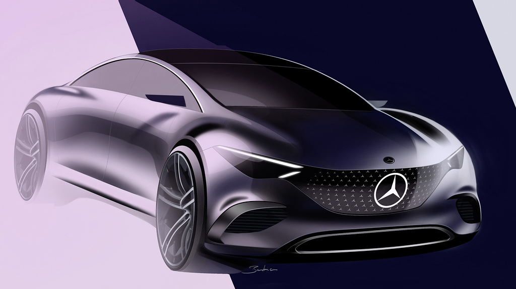Mercedes-Benz EQE Front Sketch