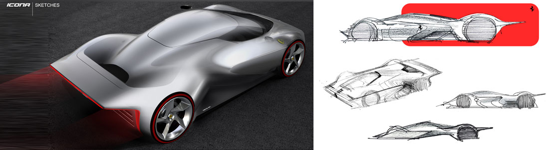 Ferrari Daytona SP3, exterior sketches
