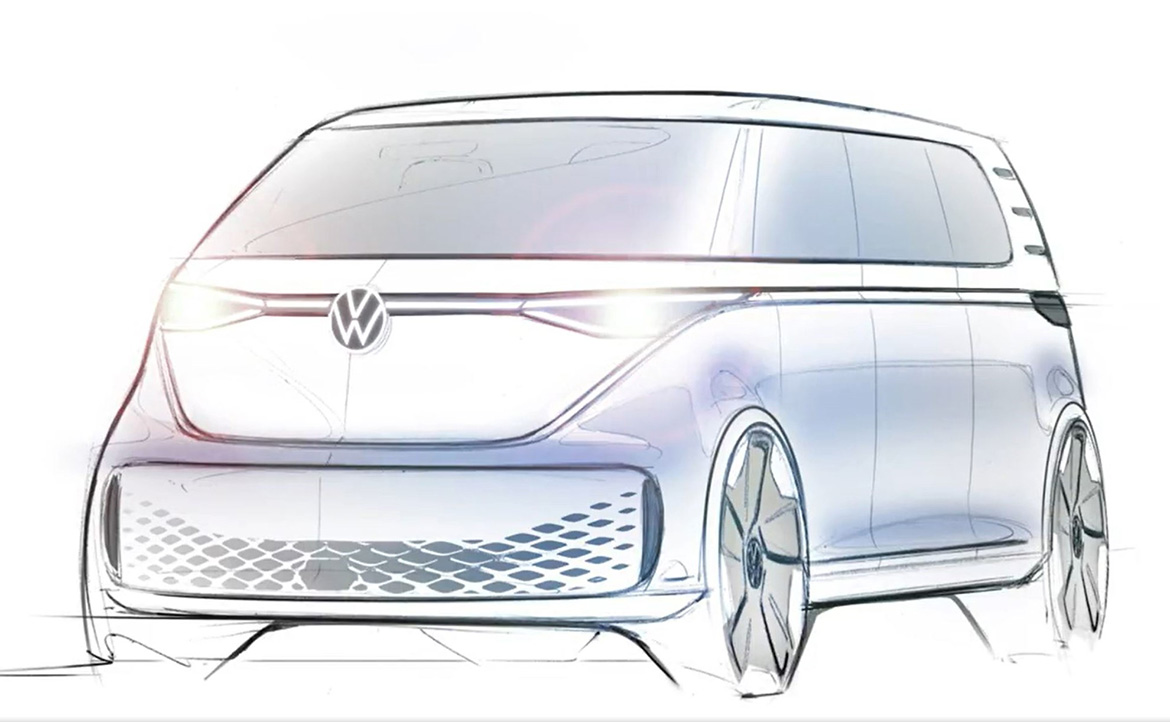 VW E-Bulli concept's (VW Duo-E) production spec - Rendering