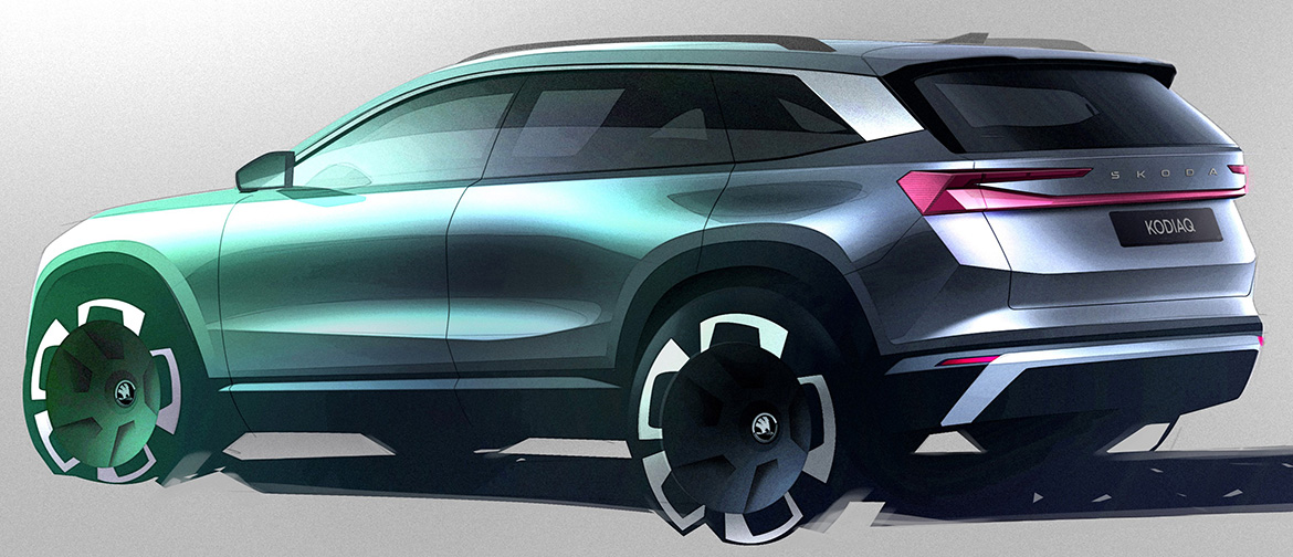 SKODA, FIRST SKETCHES OF THE NEW KODIAQ SUV - Auto&Design