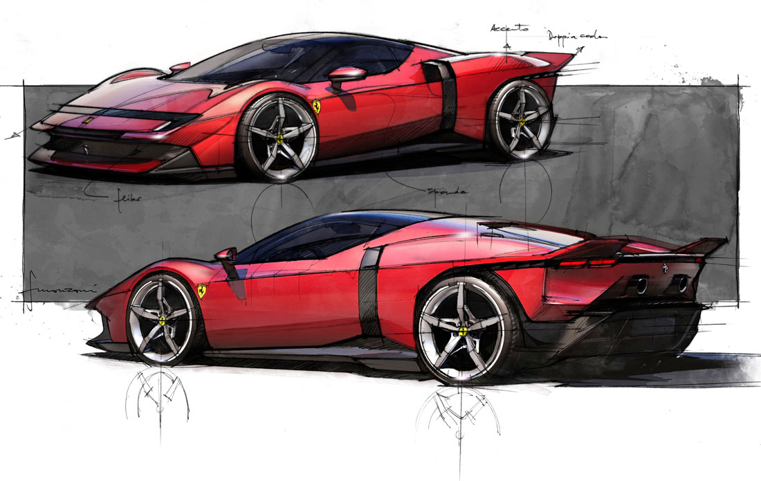 【非売品】フェラーリ Ferrari 849 Testarossa イラスト FERRARI 849 TESTAROSSA, LA BERLINETTA RIVISITATA